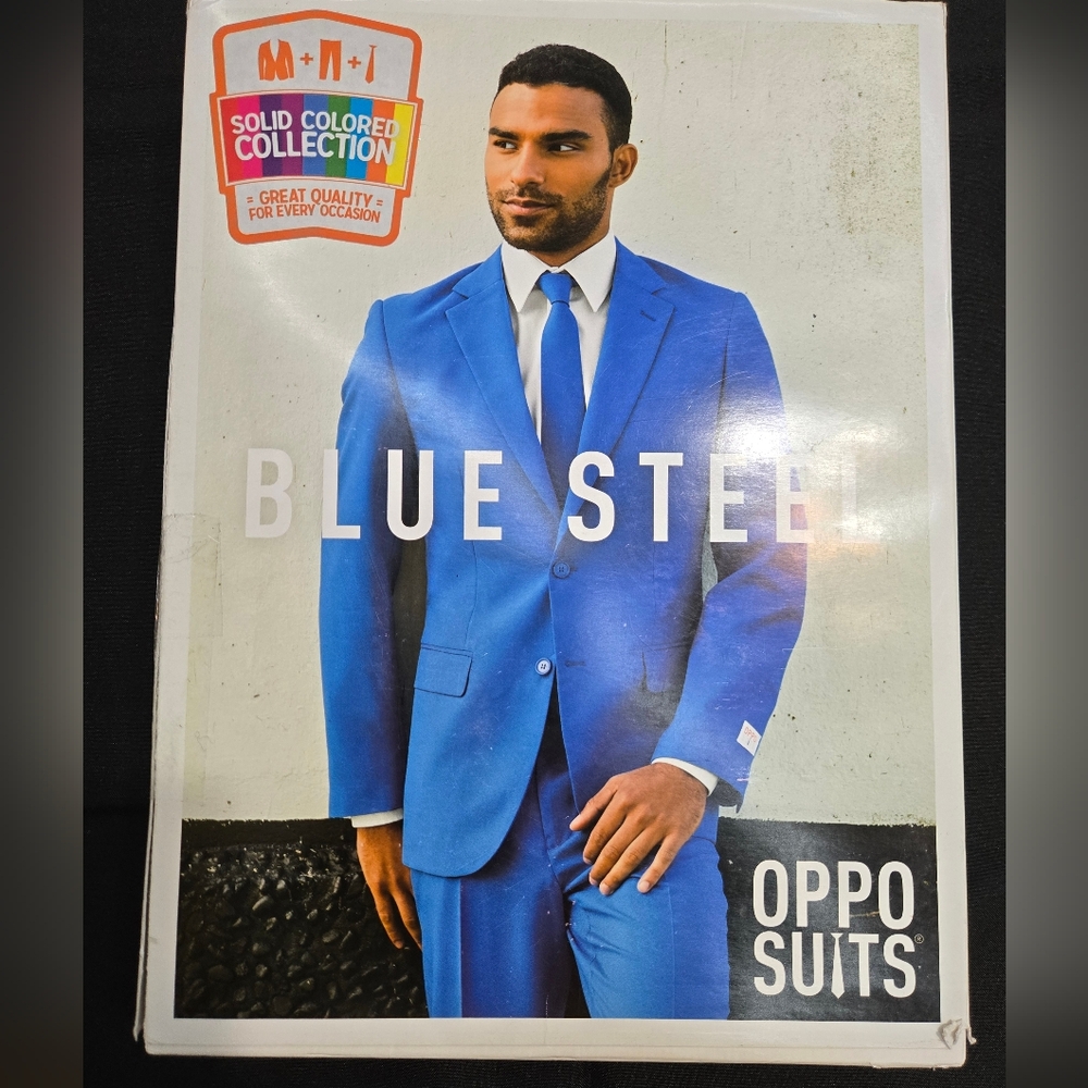 OppoSuits Blue Steel Men's Suit